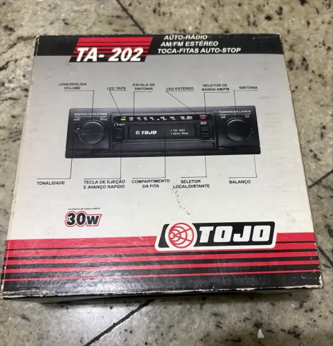 Som Toca-Fitas Tojo Ta-202 Am/Fm Estéreo lacrado! Raro!