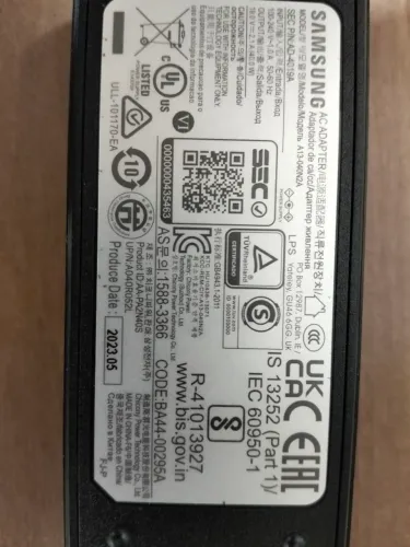 Carregador Original Samsung 40W (Modelo A13-040N2A)