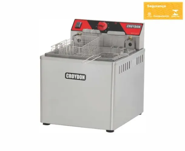 Fritadeira Elétrica Industrial Croydon 5000W (2 Cestos) - Ótimo Estado