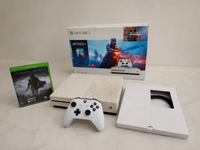 Xbox One S 1TB Completo - Pronto para Jogar<br>