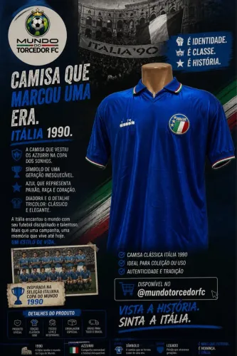Camisa Italia 1990 (original da época) G
