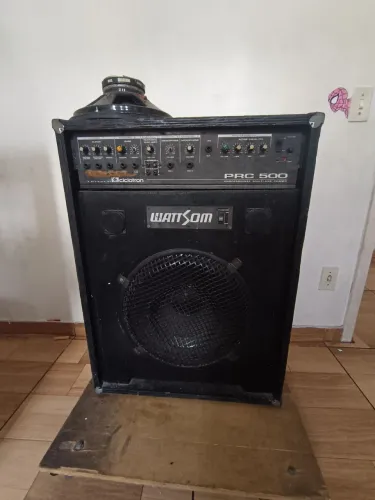 Caixa Amplificada Wattsom PCR 500 com alto falante adicional