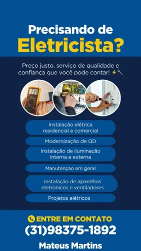 Serviços de elétrica residêncial e comercial 