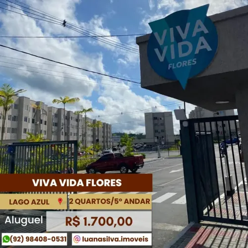 Condomínio Viva Vida Flores - Imóvel para aluguel com 2 quartos em Lago Azul - Manaus - AM