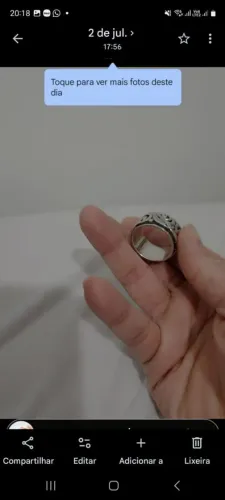Anel Dedeira e prata 925