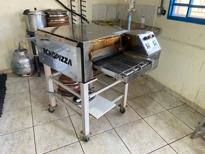 Forno esteira Tecno pizza tp 35-70 elétrico turbo max ar forçado
