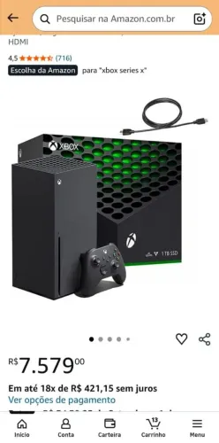 Xbox séries x novo