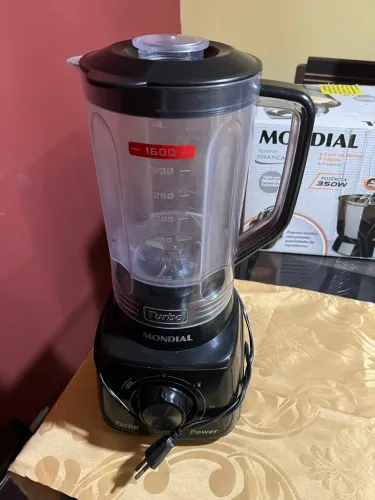 LIQUIDIFICADOR MONDIAL TURBO POWER PRETO ? R$ 40