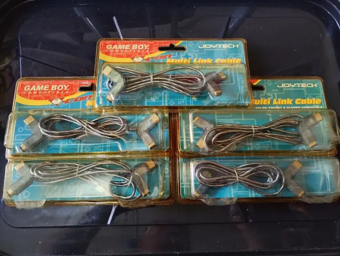Lote com 5 cabos game link v-con Nintendo Game Boy