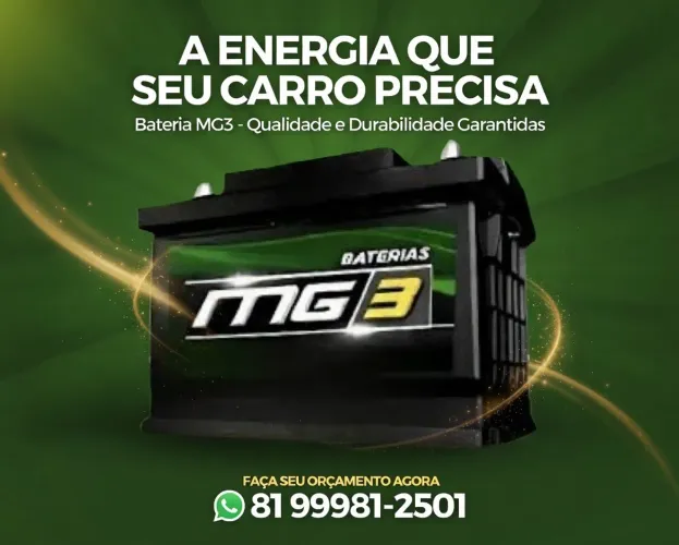 Bateria automotiva- MG3 (Entrega grátis)