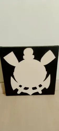 Quadro Corinthians 25x25cm decoração 