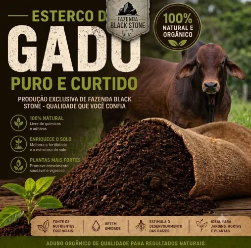 Esterco bovino R$10 o kg