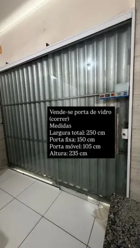 Porta de vidro de correr