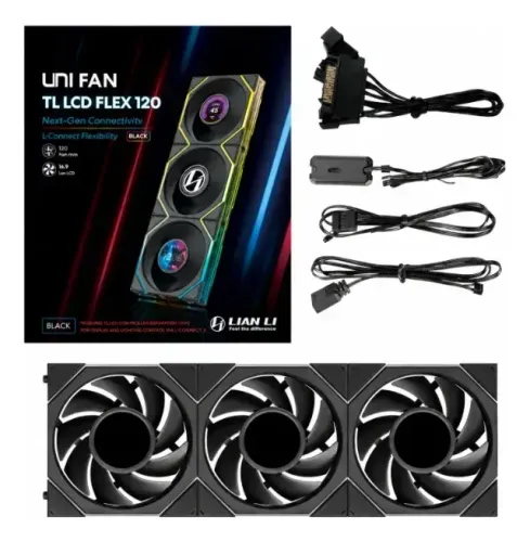 Kit 3x Cooler Fan Reverse Lian Li Uni Fan TL FLEX LCD