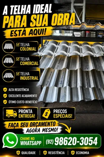 Telhas galvalume 
