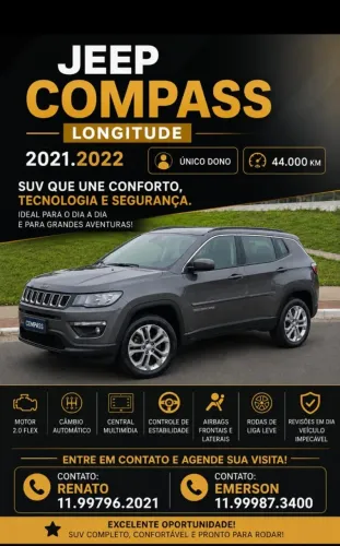 Jeep Compass Long. T270 1.3 TB 4X2 Flex AUT 2022