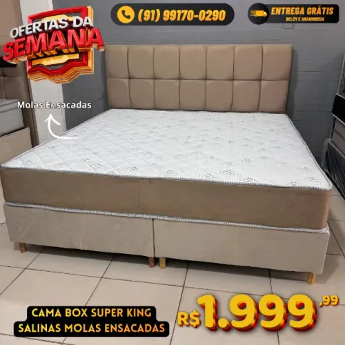 CAMA BOX SUPER KING MOLAS ENSACADAS 