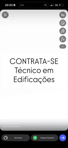Contrata-se técnico em edificações 