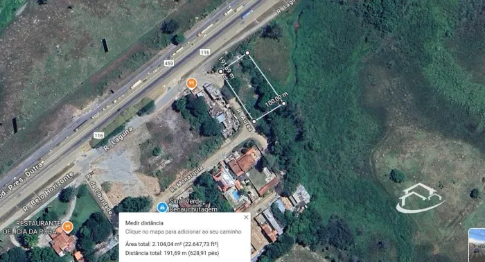 Terreno à Venda com Frente para a Rodovia Presidente Dutra Sentido Rio.