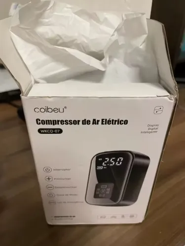 (Frete Grátis) Compressor de Ar Digital Portátil Carro/Moto Automático + Power Bank