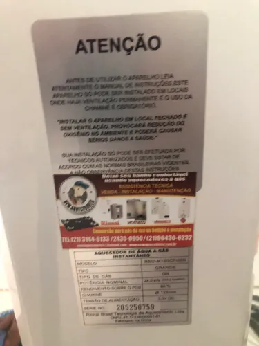 Aquecedor de água a gás