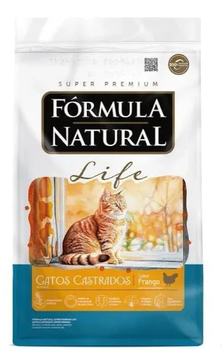 Ração Gatos Castrados Frango Pct 7Kg FN Life
