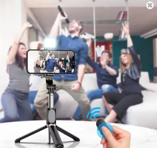 Tripé sem fio para selfie com Bluetooth, extensível , transmissões ao vivo COD-AP214