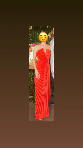 Vestido de festa laranja