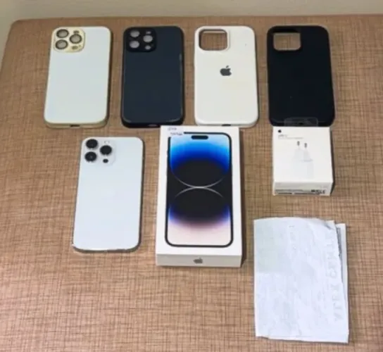  Iphone 14 Pro Max 256 G Branco Com Capas e Carregador Original, Zero Detalhe - NÃO TROCA