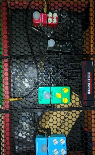 Pedais Vintege overdrive, Caline Pure Sky, Chuncho Red, Overdrive, Fonte Kooko pedal Power