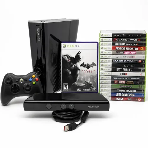 Xbox 360 Slim Desbloqueado + Kinect + 15 Jogos aleatórios 