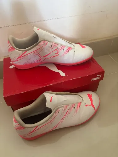 Tênis puma futsal, ATTACANTO white-fire orchid