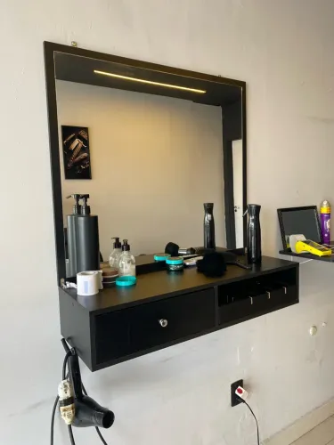 Espelho+bancada MDF para salão/barbearia