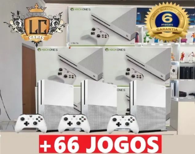 XBOX ONE S 5OOGB Ou 1TB COM 8O JOGOS TOP e O6 MES GARANTIA e BRINDES ( LOJA FISICA )