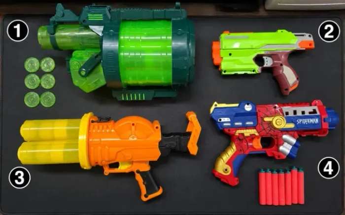 KIT ARMAS LANÇA DARDO SIMILAR NERF, LEIA TODA DESCRIÇÃO