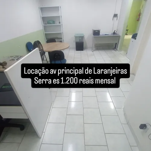 Alugo sala comercial ampla ótima localização av principal de Laranjeiras Serra ES