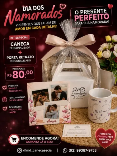 Kit- Caneca e Porta-Retrato Personalizados