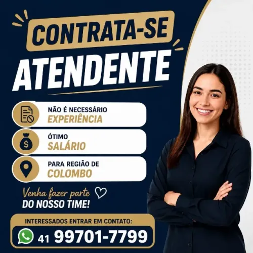 ATENDENTE / CONTRATA-SE (NÃO PRECISA EXPERIÊNCIA)