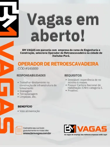 OPERADOR DE RETROESCAVADEIRA