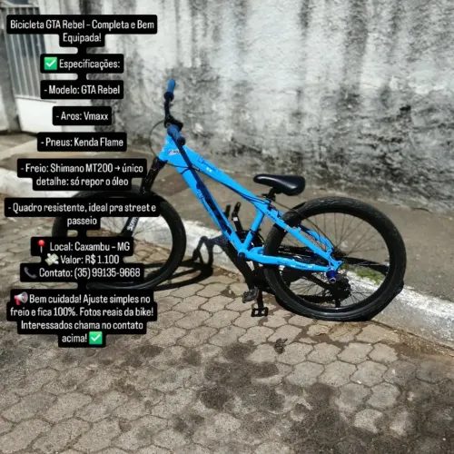 Vendo bicicleta gta aro 26 azul bebê
