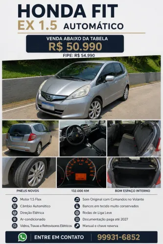 Honda Fit Ex/s/ex 1.5 Flex/flexone 16V 5P Aut. 2013