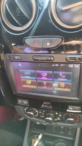 Kit multimídia original Renault Duster 2018/2019 - estado de novo