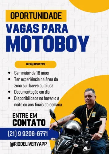 OPORTUNIDADE PARA MOTOBOY