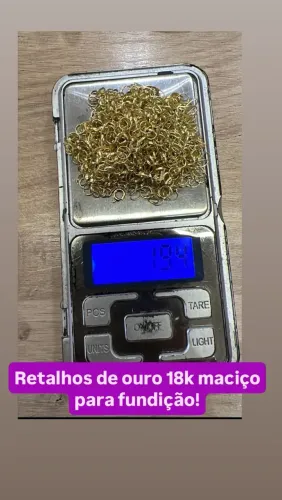 Ouro 18k / retalhos de ouro 18k maciço