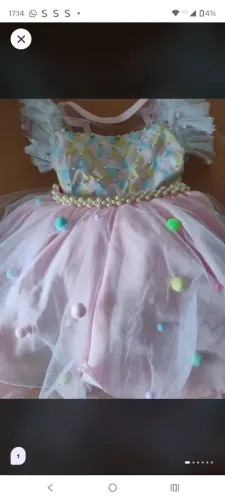Vestido circo rosa tamanho 1