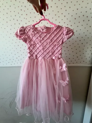 Vestido infantil festa 1 ano tema jardim das borboletas 