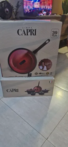 JOGO DE PANELAS EM CERÂMICA LINHA CAPRI EDU GUEDES 20 PEÇAS parcela 10x cartão sem juros