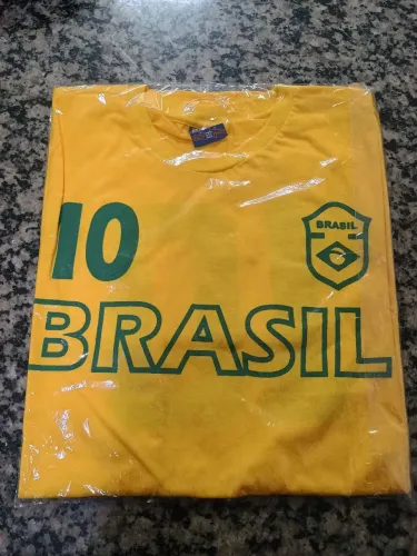 Camiseta Brasil 10 Amarela/ Verde GG
