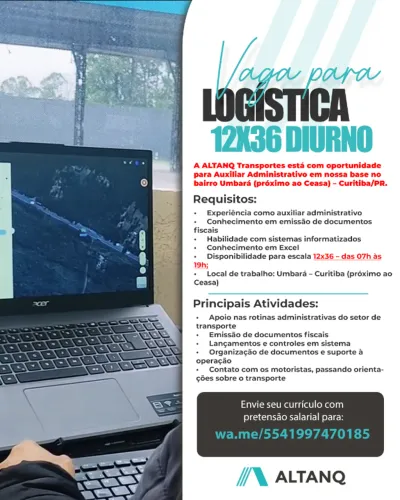 Auxiliar Administrativo (Escala 12x36)