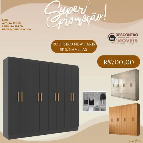 Guarda roupa 8 portas